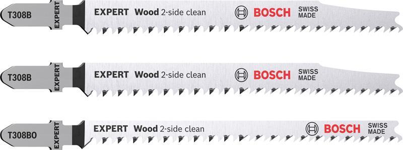 EXPERT ‘Wood 2-side clean‘ Stichsägeblatt-Set, 3-tlg., T308B/BO EXPERT ‘Wood 2-side clean‘ Stichsägeblatt-Set, 3-tlg., T308B/BO