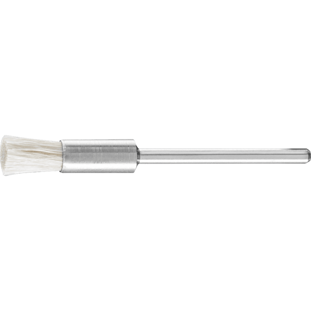 PFERD Miniatur-Pinselbürste PBU Ø5 mm Schaft-Ø2,34 mm weißes Ziegenhaar