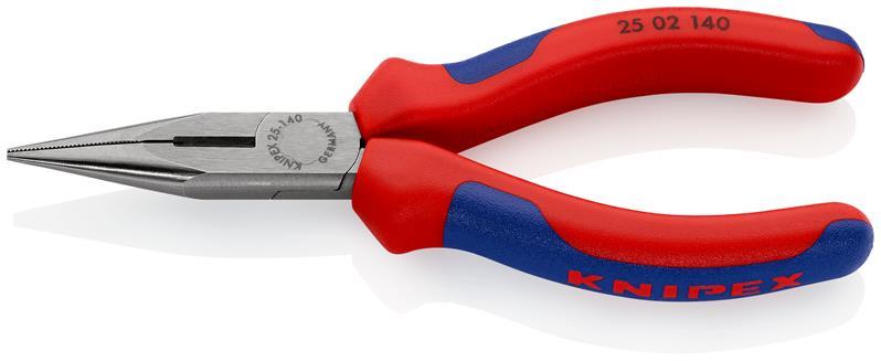 Flachrundzange L.140mm flach/rund ger.pol.Mehrkomp.-Hüllen KNIPEX Flachrundzange L.140mm flach/rund ger.pol.Mehrkomp.-Hüllen KNIPEX