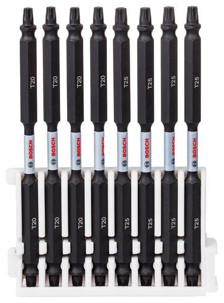 BOSCH Doppelklingen Schrauberbit-Set Impact Control, 8-teilig, 4 x T20, 4 x T25,110 mm