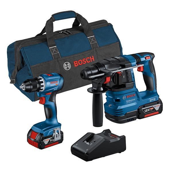 BOSCH Combo Kit 2-tlg. Kit 18V: GSR 18V-45 + GBH 18V-22 + 2 x 4.0Ah + GAL 18V-40 (C)