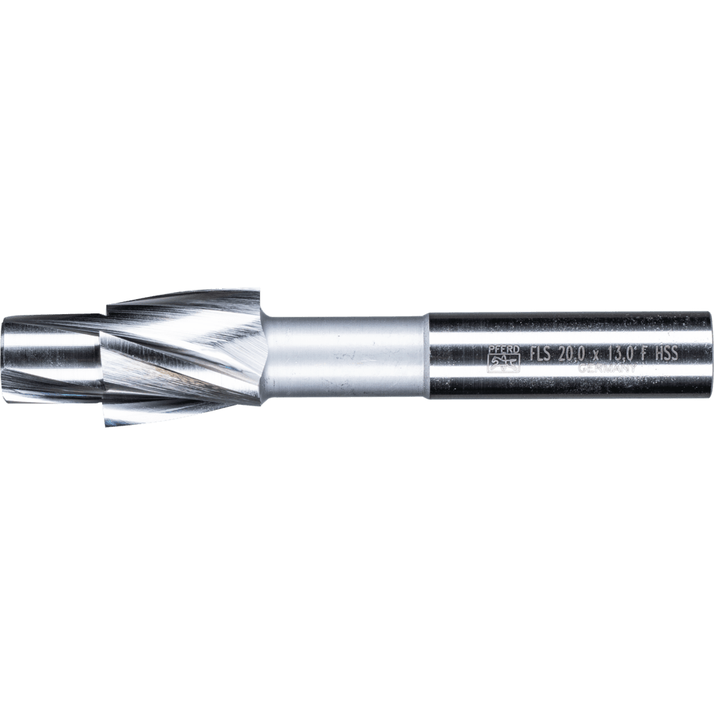 PFERD HSS Flachsenker mit Führungszapfen DIN 373 Ø 20,0mm Schaft-Ø 12 mm fein für Durchgangsloch