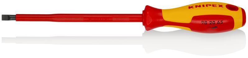 KNIPEX 98 20 65 Schraubendreher für Schlitzschrauben isolierender Mehrkomponenten-Griff, VDE-geprüft brüniert 262 mm KNIPEX 98 20 65 Schraubendreher für Schlitzschrauben isolierender Mehrkomponenten-Griff, VDE-geprüft brüniert 262 mm