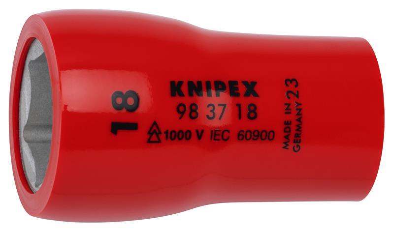 KNIPEX 98 37 18 Steckschlüsseleinsatz für Sechskantschrauben mit Innenvierkant 3/8" 49 mm