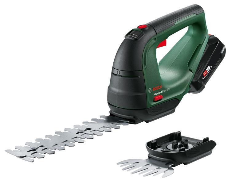 BOSCH Akku-Gras- und Strauchschere AdvancedShear 18V-10, 1 x Akku PBA 18V 2.0Ah