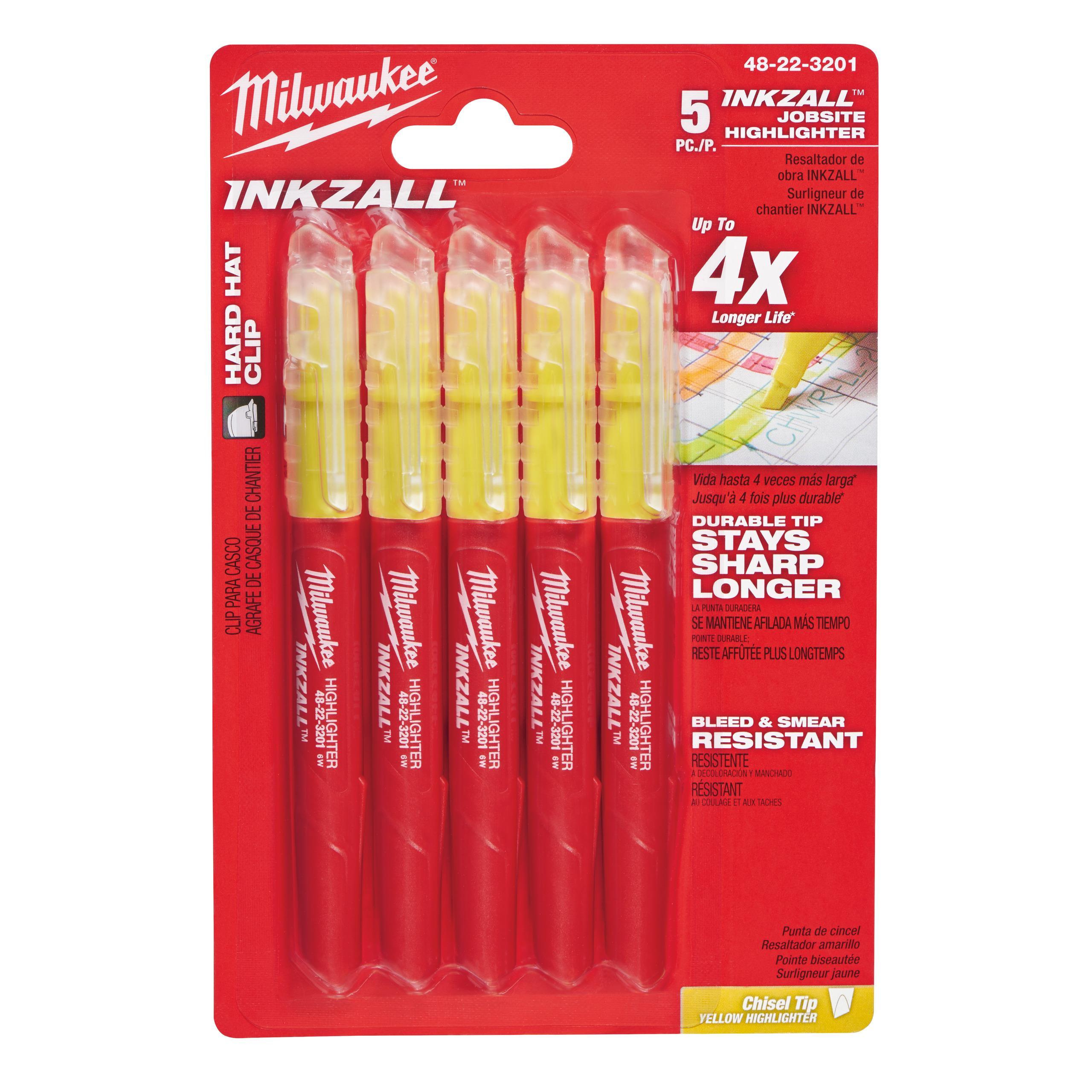 INKZALL Leuchtmarker gelb (5pc) INKZALL Leuchtmarker gelb (5pc)