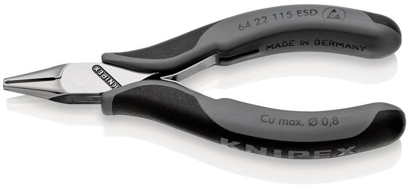 KNIPEX 64 22 115 ESD Elektronik-Vornschneider ESD mit Mehrkomponenten-Hüllen 115 mm KNIPEX 64 22 115 ESD Elektronik-Vornschneider ESD mit Mehrkomponenten-Hüllen 115 mm