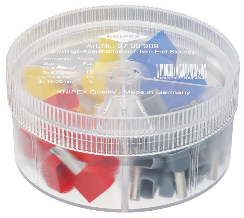 KNIPEX 97 99 909 Sortimentsboxen mit 45 Twin-Aderendhülsen 4-teilig KNIPEX 97 99 909 Sortimentsboxen mit 45 Twin-Aderendhülsen 4-teilig