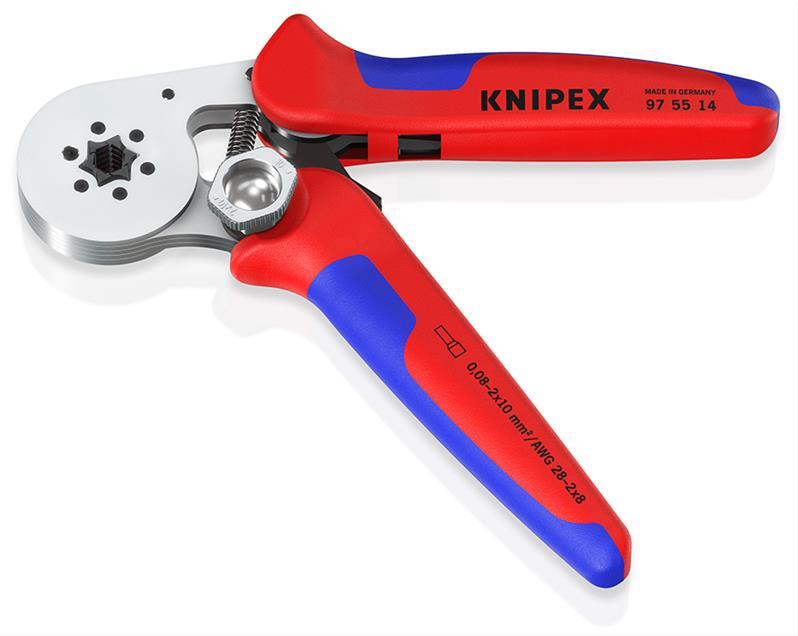 KNIPEX 97 55 14 Selbsteinstellende Crimpzange für Aderendhülsen mit Seiteneinführung mit Mehrkomponenten-Hüllen verchromt 180 mm KNIPEX 97 55 14 Selbsteinstellende Crimpzange für Aderendhülsen mit Seiteneinführung mit Mehrkomponenten-Hüllen verchromt 180 mm