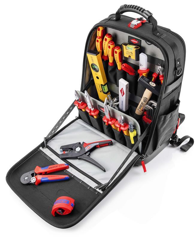 KNIPEX 00 21 50 E Werkzeugrucksack Modular X18 Elektro 22-teilig 530 mm