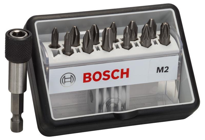 BOSCH 12+1-tlg. Schrauberbit-Set, Robust Line, M PH/PZ, Extra Hard-Ausführung