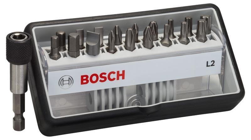 BOSCH 18+1-tlg Schrauberbit-Set, Robust Line, L PH/PZ/T/S/HEX, Extra Hard-Ausführung