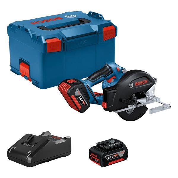 BOSCH Akku-Kreissäge GKM 18V-50, 2 x Akku GBA 18V 5.0Ah