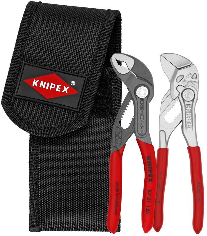 KNIPEX 00 20 72 V04 Mini-Zangenset in Werkzeuggürteltasche 1 x 86 03 125, 1 x 87 01 125
