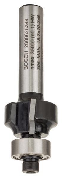 BOSCH Abrundfräser, 8 mm, R1 3 mm, L 10,2 mm, G 53 mm