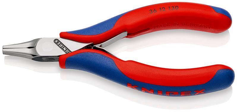 KNIPEX 36 12 130 Elektronik-Bestückungszange mit Mehrkomponenten-Hüllen 130 mm