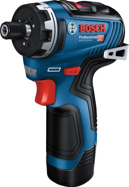 BOSCH Akku-Schrauber GSR 12V-35 HX: 2 x Akku GBA 12V 3.0Ah, Schnellladegerät, L-BOXX