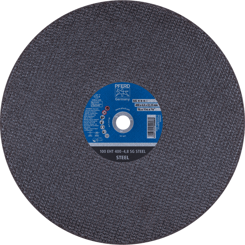 PFERD Trennscheibe Trennschleifer EHT 400x4,8x22,23 mm SG STEEL für Stahl (100 m/s) PFERD Trennscheibe Trennschleifer EHT 400x4,8x22,23 mm SG STEEL für Stahl (100 m/s)