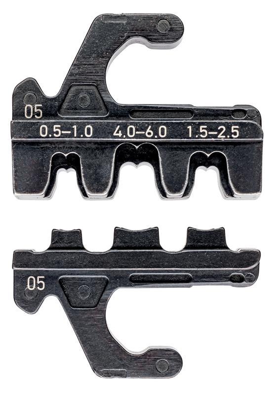 KNIPEX 97 39 05 Crimpeinsatz für unisolierte, offene Steckverbinder (4,8 + 6,3 mm Steckerbreite) KNIPEX 97 39 05 Crimpeinsatz für unisolierte, offene Steckverbinder (4,8 + 6,3 mm Steckerbreite)