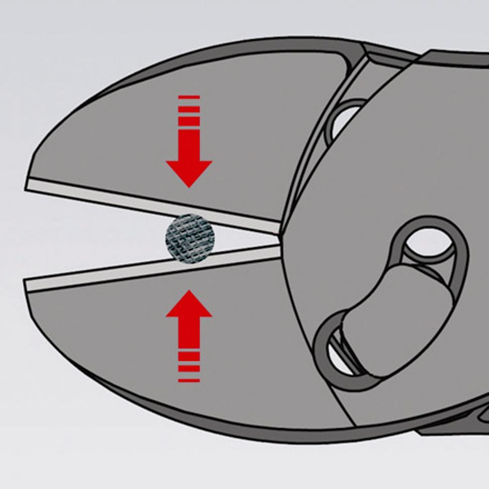 KNIPEX 73 71 180 TwinForce® Hochleistungs-Seitenschneider mit Kunststoff überzogen schwarz atramentiert 180 mm