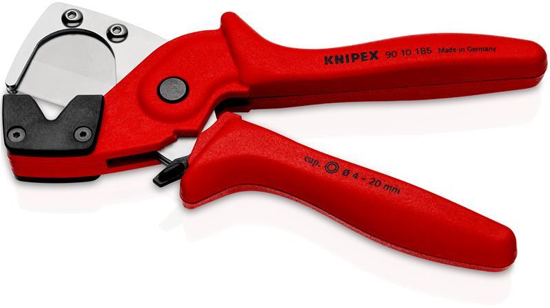 KNIPEX 90 10 185 Rohrschneider für Mehrschicht- und Pneumatikschläuche aus zähem, glasfaserverstärktem Kunststoff 185 mm