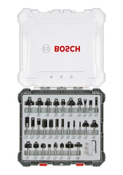 BOSCH 30-teiliges Fräser-Set, 8-mm-Schaft