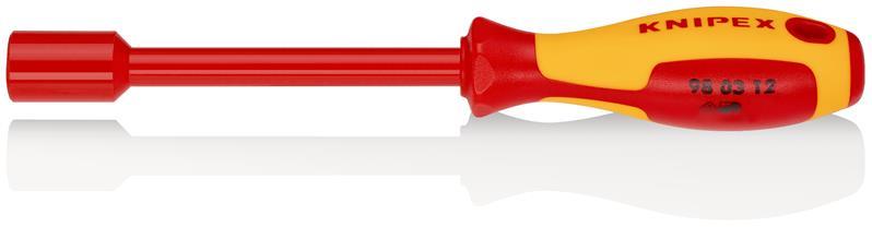 KNIPEX 98 03 12 Steckschlüssel mit Schraubendreher-Griff isoliert mit Mehrkomponenten-Hüllen, VDE-geprüft brüniert 237 mm KNIPEX 98 03 12 Steckschlüssel mit Schraubendreher-Griff isoliert mit Mehrkomponenten-Hüllen, VDE-geprüft brüniert 237 mm