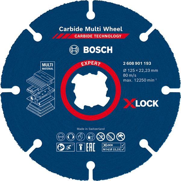 BOSCH EXPERT Carbide Multi Wheel X-LOCK Trennscheibe, 125 mm, 22,23 mm