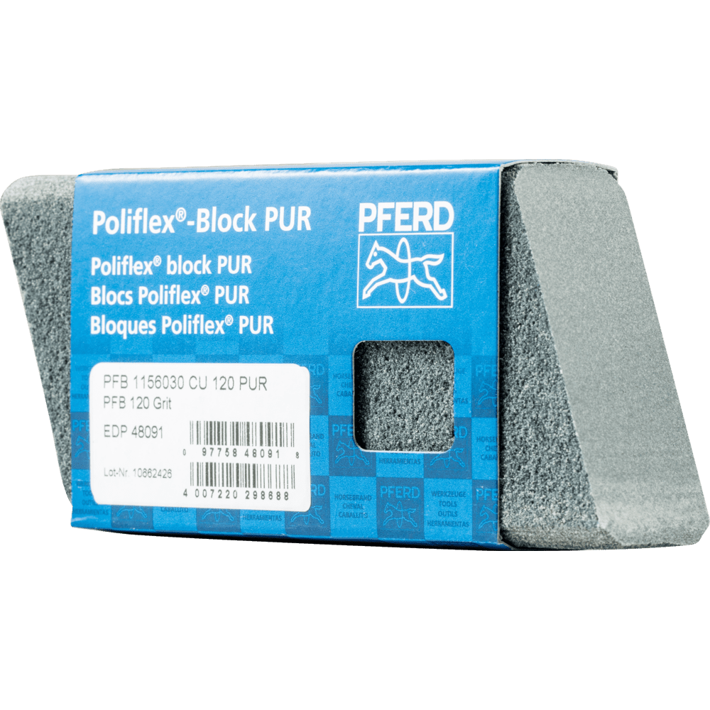 PFERD Poliflex Schleifblock 30x60x115 mm Bindung PUR SIC120 für Feinschliff und Finish PFERD Poliflex Schleifblock 30x60x115 mm Bindung PUR SIC120 für Feinschliff und Finish
