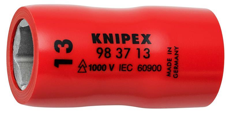 KNIPEX 98 37 13 Steckschlüsseleinsatz für Sechskantschrauben mit Innenvierkant 3/8" 45 mm