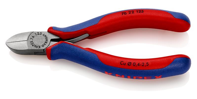 Seitenschneider L.125mm Form 2 Facette nein Kopf pol.Mehrkomp.-Hüllen KNIPEX