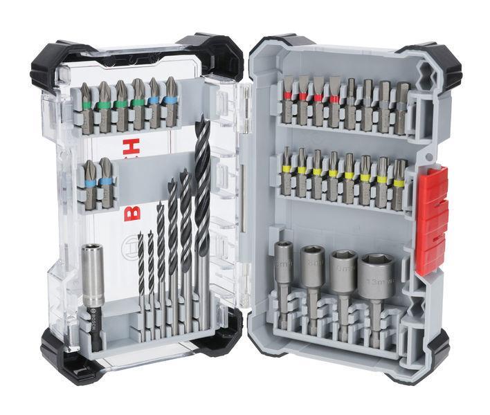 BOSCH Extra Hard Schrauberbit‑ und PRO Wood Bohrer-Set, Aufsteller, 35‑tlg. BOSCH Extra Hard Schrauberbit‑ und PRO Wood Bohrer-Set, Aufsteller, 35‑tlg.