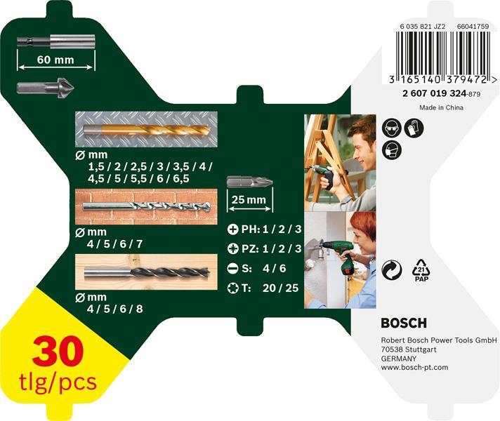 BOSCH X-Line TiN-beschichtetes Set, 30‑tlg.