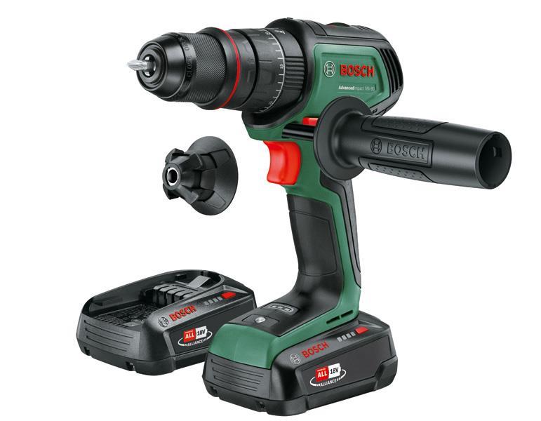 BOSCH Akku-Schlagbohrmaschine AdvancedImpact 18V-80 QuickSnap, 2 x Akku PBA 18V 2.5Ah