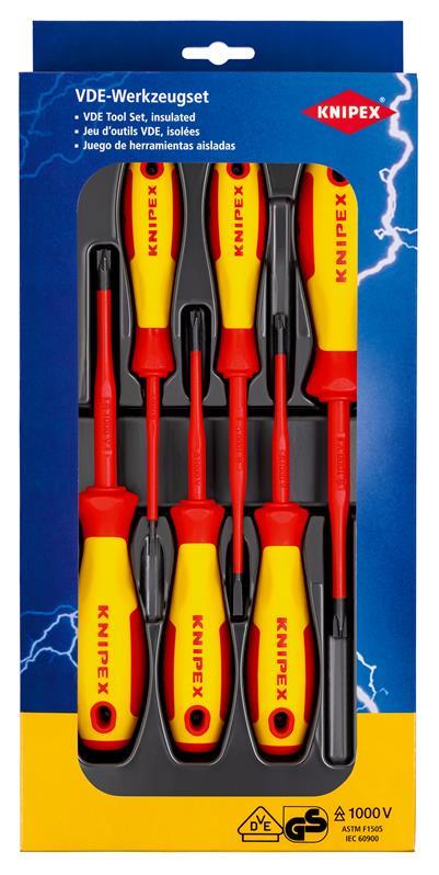 KNIPEX 00 20 12 V05 VDE Schraubendreher-Paket PlusMinus / Schlitz 6-teilig (SB-Karte/Blister) KNIPEX 00 20 12 V05 VDE Schraubendreher-Paket PlusMinus / Schlitz 6-teilig (SB-Karte/Blister)