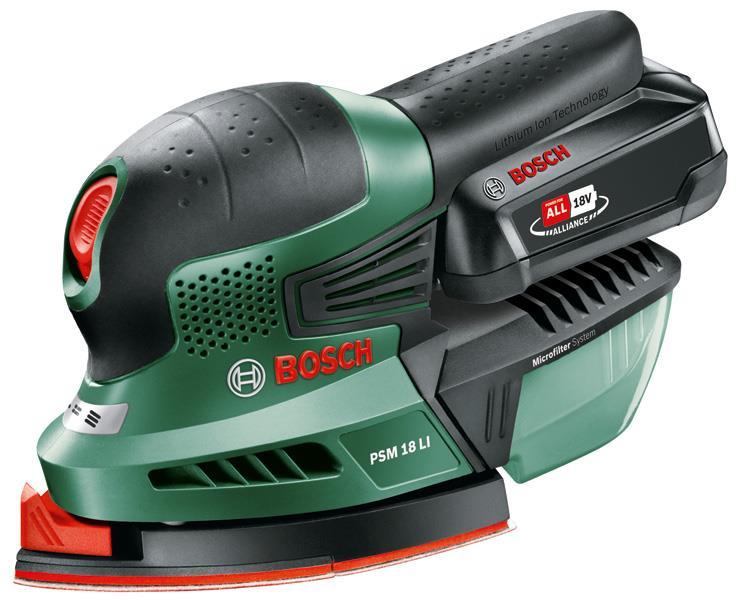 BOSCH Akku-Multischleifer PSM 18 LI, 1 x Akku PBA 18V 2.5Ah